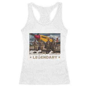 Tuskegee Airman Racerback Tank Top Legendary US Pilots Black History TS09 White Print Your Wear