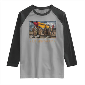 Tuskegee Airman Raglan Shirt Legendary US Pilots Black History TS09 Sport Gray Black Print Your Wear