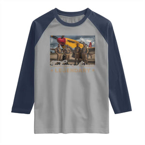 Tuskegee Airman Raglan Shirt Legendary US Pilots Black History TS09 Sport Gray Navy Print Your Wear