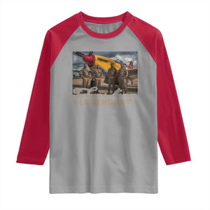 Tuskegee Airman Raglan Shirt Legendary US Pilots Black History TS09 Sport Gray Red Print Your Wear