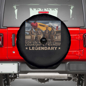 Tuskegee Airman Spare Tire Cover Legendary US Pilots Black History TS09 Black Print Your Wear