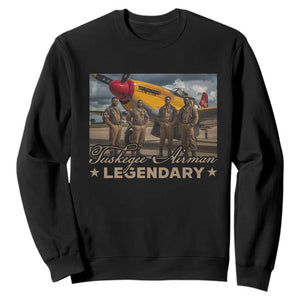 Tuskegee Airman Sweatshirt Legendary US Pilots Black History TS09 Black Print Your Wear