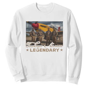 Tuskegee Airman Sweatshirt Legendary US Pilots Black History TS09 White Print Your Wear