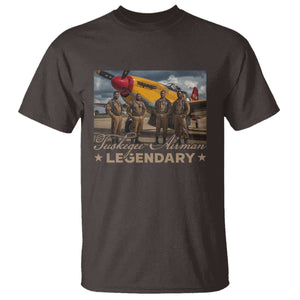 Tuskegee Airman T Shirt Legendary US Pilots Black History TS09 Dark Chocolate Print Your Wear