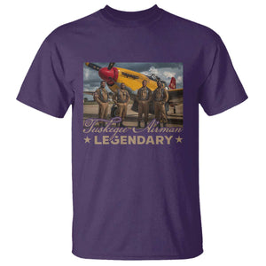 Tuskegee Airman T Shirt Legendary US Pilots Black History TS09 Purple Print Your Wear