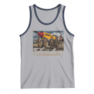 Tuskegee Airman Tank Top Legendary US Pilots Black History TS09 Athletic Heather Navy Print Your Wear