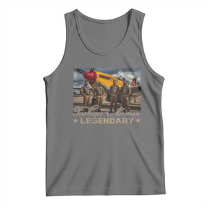 Tuskegee Airman Tank Top Legendary US Pilots Black History TS09 Black Heather Print Your Wear