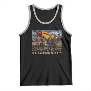 Tuskegee Airman Tank Top Legendary US Pilots Black History TS09 Black Athletic Heather Print Your Wear