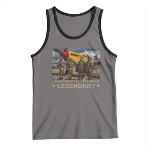 Tuskegee Airman Tank Top Legendary US Pilots Black History TS09 Deep Heather Black Print Your Wear