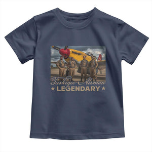 Tuskegee Airman Toddler T Shirt Legendary US Pilots Black History TS09 Navy Print Your Wear