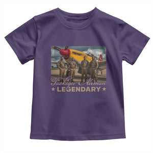 Tuskegee Airman Toddler T Shirt Legendary US Pilots Black History TS09 Purple Print Your Wear