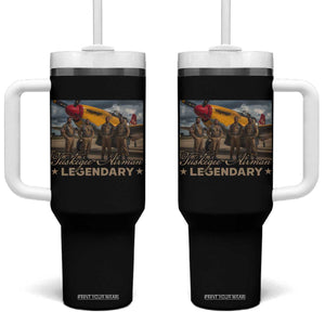 Tuskegee Airman Tumbler With Handle Legendary US Pilots Black History TS09 One Size: 40 oz Black Print Your Wear