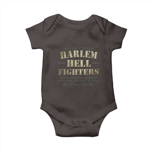 Harlem Hellfighters Baby Onesie American Black History Military Soldiers TS09 Dark Chocolate Print Your Wear