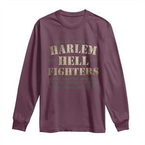 Harlem Hellfighters Long Sleeve Shirt American Black History Military Soldiers TS09 Maroon Print Your Wear