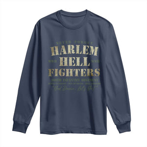 Harlem Hellfighters Long Sleeve Shirt American Black History Military Soldiers TS09 Navy Print Your Wear