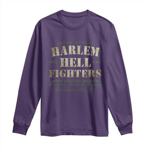 Harlem Hellfighters Long Sleeve Shirt American Black History Military Soldiers TS09 Purple Print Your Wear