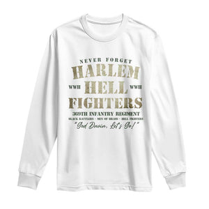 Harlem Hellfighters Long Sleeve Shirt American Black History Military Soldiers TS09 White Print Your Wear