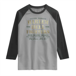 Harlem Hellfighters Raglan Shirt American Black History Military Soldiers TS09 Sport Gray Black Print Your Wear