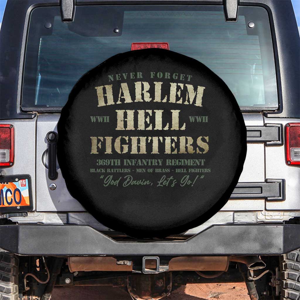 Harlem Hellfighters Spare Tire Cover American Black History Military Soldiers TS09 No hole Black Print Your Wear