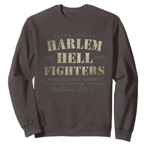 Harlem Hellfighters Sweatshirt American Black History Military Soldiers TS09 Dark Chocolate Print Your Wear