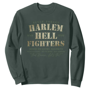 Harlem Hellfighters Sweatshirt American Black History Military Soldiers TS09 Dark Forest Green Print Your Wear