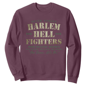 Harlem Hellfighters Sweatshirt American Black History Military Soldiers TS09 Maroon Print Your Wear