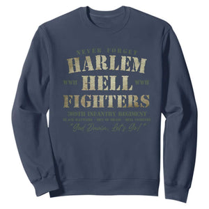 Harlem Hellfighters Sweatshirt American Black History Military Soldiers TS09 Navy Print Your Wear