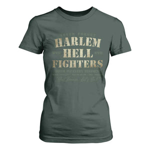 Harlem Hellfighters T Shirt For Women American Black History Military Soldiers TS09 Dark Forest Green Print Your Wear