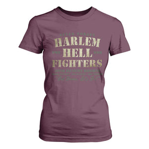 Harlem Hellfighters T Shirt For Women American Black History Military Soldiers TS09 Maroon Print Your Wear