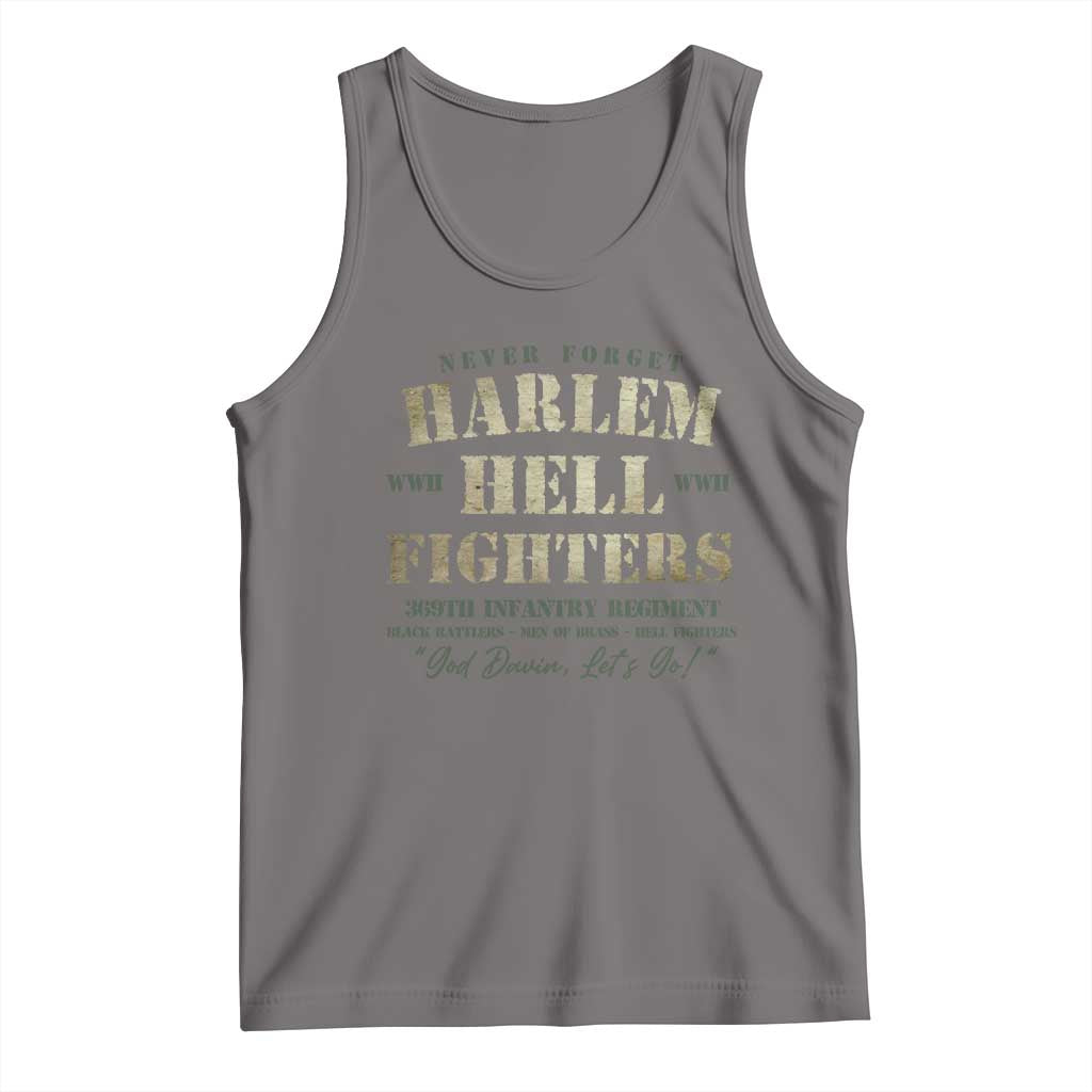Harlem Hellfighters Tank Top American Black History Military Soldiers TS09 Deep Heather Print Your Wear