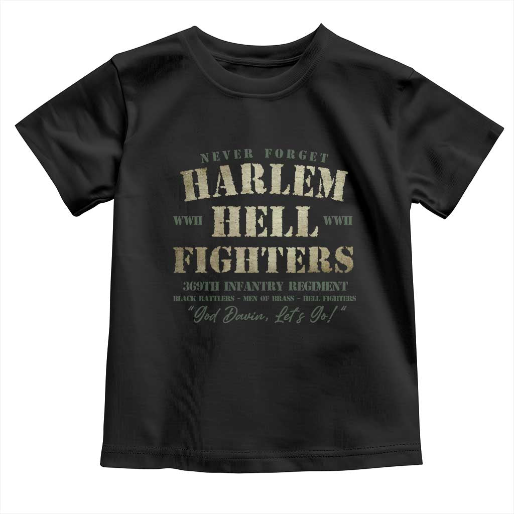 Harlem Hellfighters Toddler T Shirt American Black History Military Soldiers TS09 Black Print Your Wear