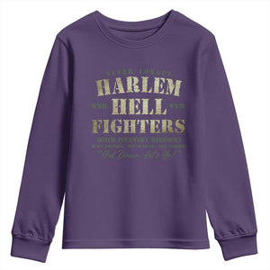 Harlem Hellfighters Youth Sweatshirt American Black History Military Soldiers TS09 Purple Print Your Wear