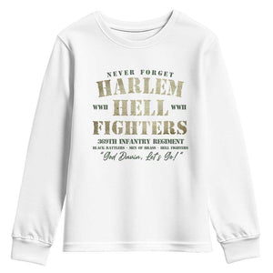 Harlem Hellfighters Youth Sweatshirt American Black History Military Soldiers TS09 White Print Your Wear