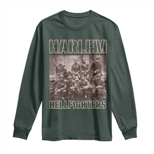 Harlem Hellfighters Long Sleeve Shirt The 369th Infantry Regiment American Black History Military Soldiers TS09 Dark Forest Green Print Your Wear