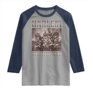 Harlem Hellfighters Raglan Shirt The 369th Infantry Regiment American Black History Military Soldiers TS09 Sport Gray Navy Print Your Wear