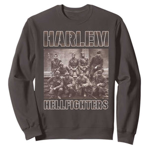 Harlem Hellfighters Sweatshirt The 369th Infantry Regiment American Black History Military Soldiers TS09 Dark Chocolate Print Your Wear