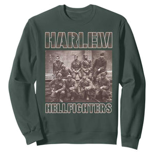 Harlem Hellfighters Sweatshirt The 369th Infantry Regiment American Black History Military Soldiers TS09 Dark Forest Green Print Your Wear