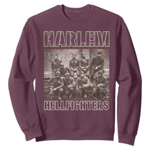 Harlem Hellfighters Sweatshirt The 369th Infantry Regiment American Black History Military Soldiers TS09 Maroon Print Your Wear