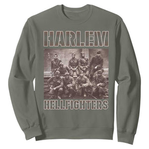 Harlem Hellfighters Sweatshirt The 369th Infantry Regiment American Black History Military Soldiers TS09 Military Green Print Your Wear