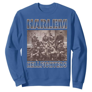 Harlem Hellfighters Sweatshirt The 369th Infantry Regiment American Black History Military Soldiers TS09 Royal Blue Print Your Wear