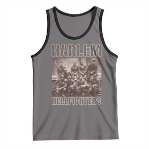 Harlem Hellfighters Tank Top The 369th Infantry Regiment American Black History Military Soldiers TS09 Deep Heather Black Print Your Wear