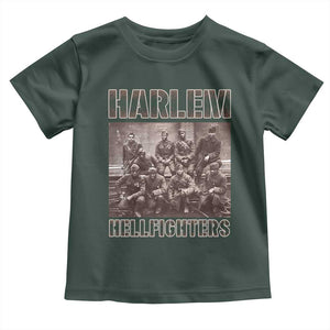 Harlem Hellfighters Toddler T Shirt The 369th Infantry Regiment American Black History Military Soldiers TS09 Dark Forest Green Print Your Wear