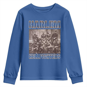 Harlem Hellfighters Youth Sweatshirt The 369th Infantry Regiment American Black History Military Soldiers TS09 Royal Blue Print Your Wear