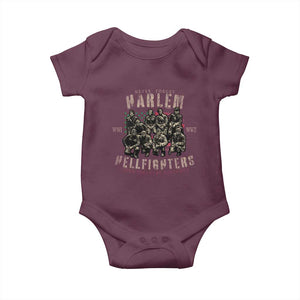 Harlem Hellfighters Baby Onesie American Military Soldiers Black History TS09 Maroon Print Your Wear