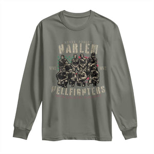 Harlem Hellfighters Long Sleeve Shirt American Military Soldiers Black History TS09 Military Green Print Your Wear