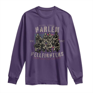 Harlem Hellfighters Long Sleeve Shirt American Military Soldiers Black History TS09 Purple Print Your Wear