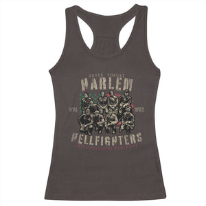 Harlem Hellfighters Racerback Tank Top American Military Soldiers Black History TS09 Dark Chocolate Print Your Wear