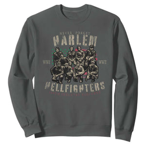 Harlem Hellfighters Sweatshirt American Military Soldiers Black History TS09 Dark Heather Print Your Wear