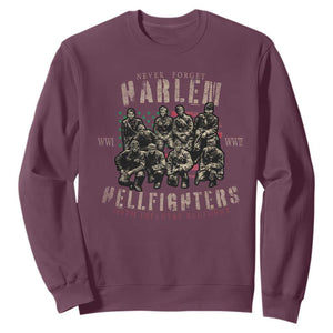 Harlem Hellfighters Sweatshirt American Military Soldiers Black History TS09 Maroon Print Your Wear