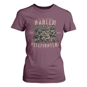 Harlem Hellfighters T Shirt For Women American Military Soldiers Black History TS09 Maroon Print Your Wear